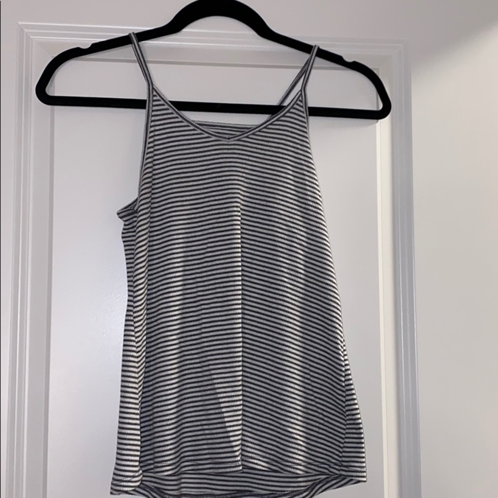 Grey and white tank top
